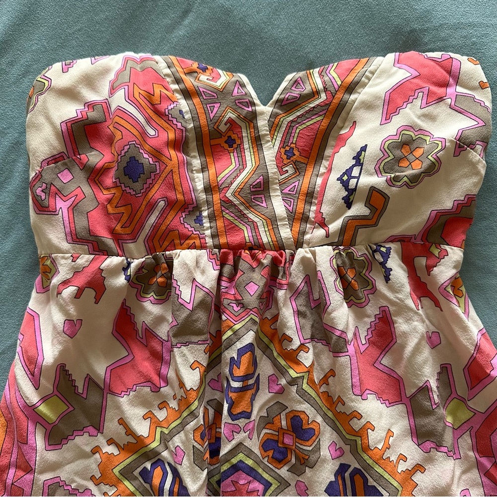 Strapless Southwestern Dress